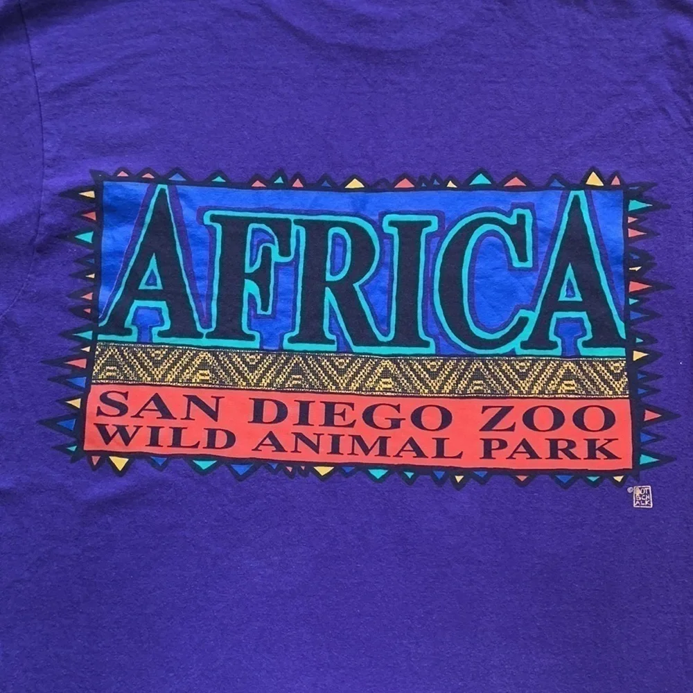 Vintage single stitch San Diego Zoo Safari Graphic Tee Made in USA Unisex M